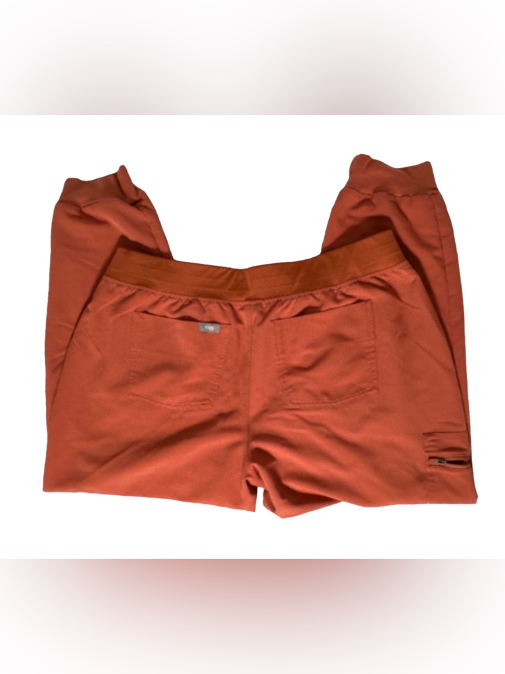 Figs Terracotta Zamora (Retired Color) Joggers with Pink Drawstring - Picture 5 of 7